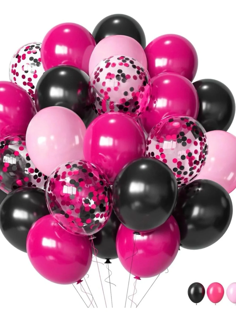 Complete Pink & Black Glam Party Bundle - Most items brand new! 18th bday/grad